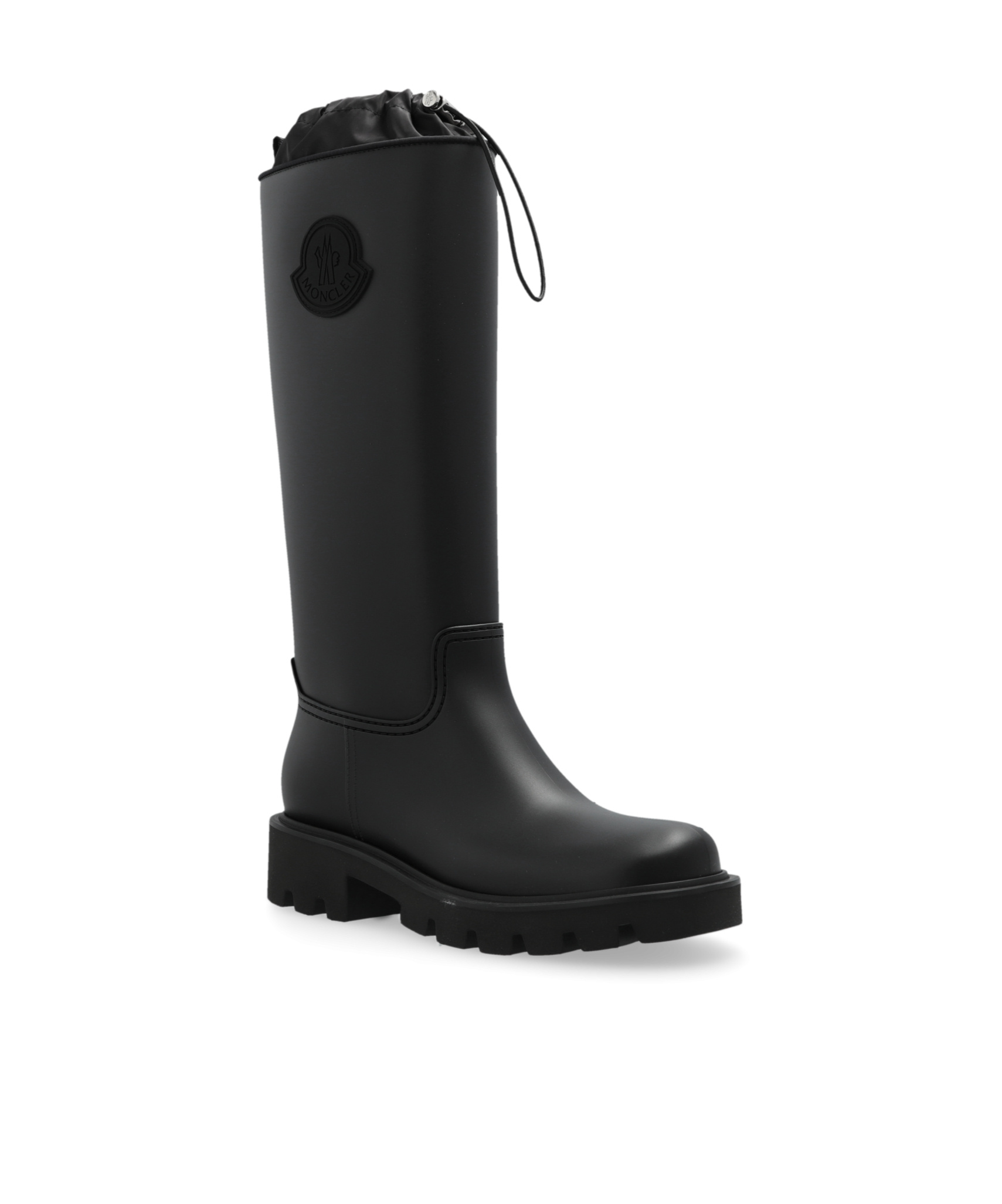 Moncler Black Kickstream Waterproof Knee High Boots In Black