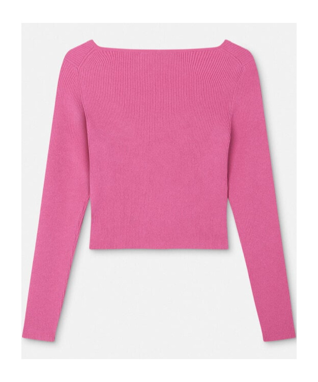 Versace Safety Pin Ribbed Knit Fitted Cardigan