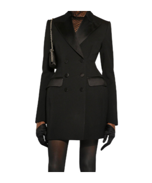 Dolce & Gabbana Lapel Long-sleeved Suit Jacket In Black