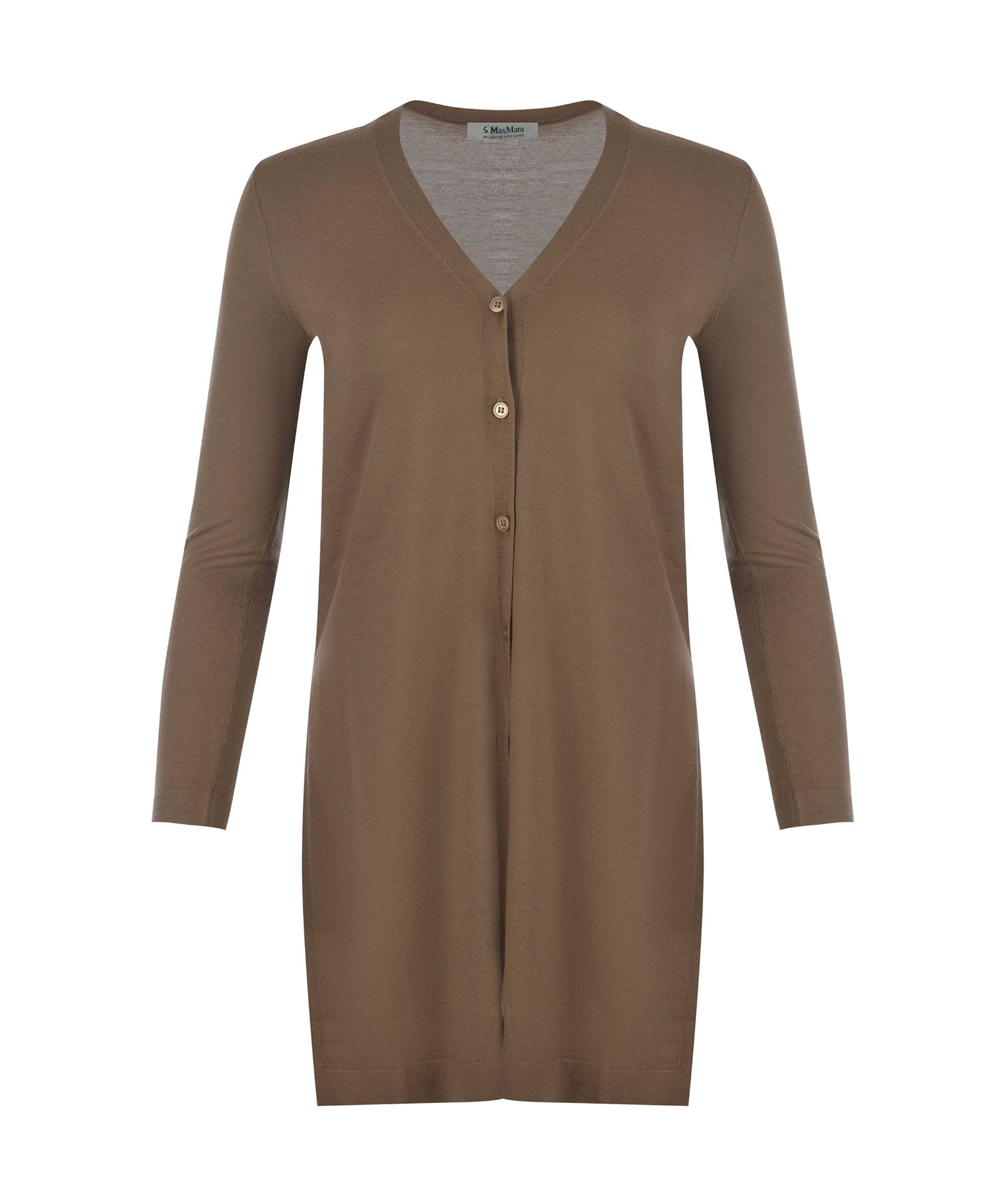 Max Mara 's  V-neck Button-up Cardigan In Brown