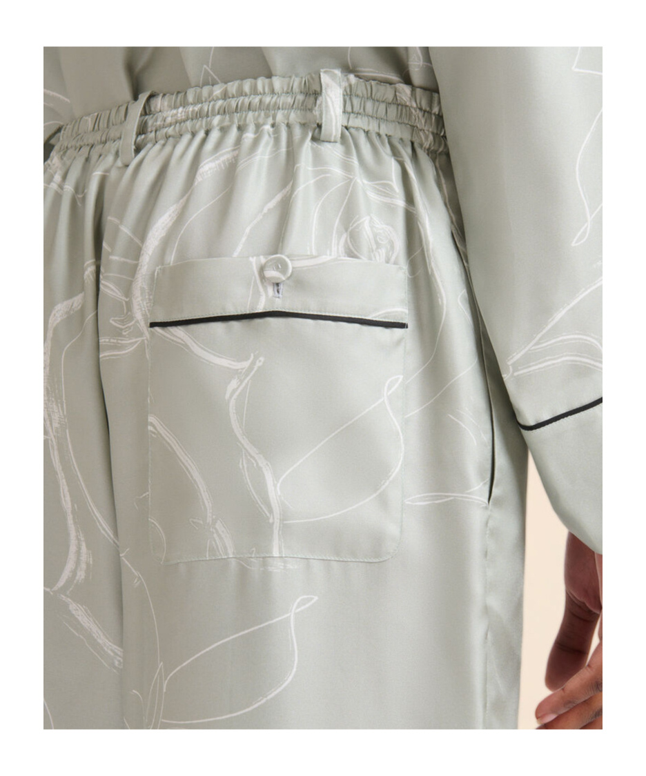 Marni Trousers With Aurora Print In Gray