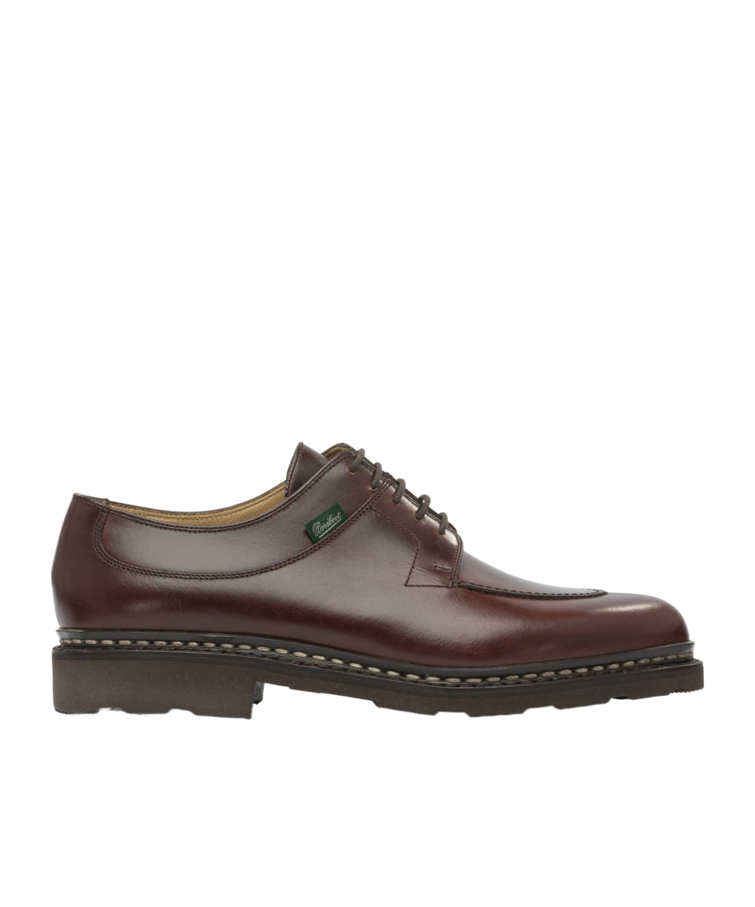 Paraboot Avignon Leather Round Toe Lace-up Shoes In Black