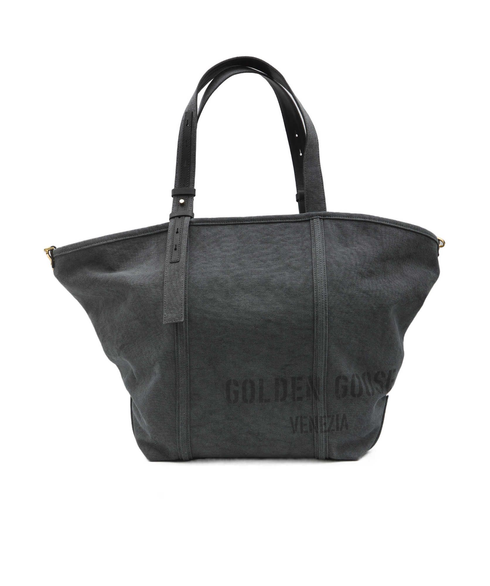 Golden Goose Letter Detail Tote Bag In Black