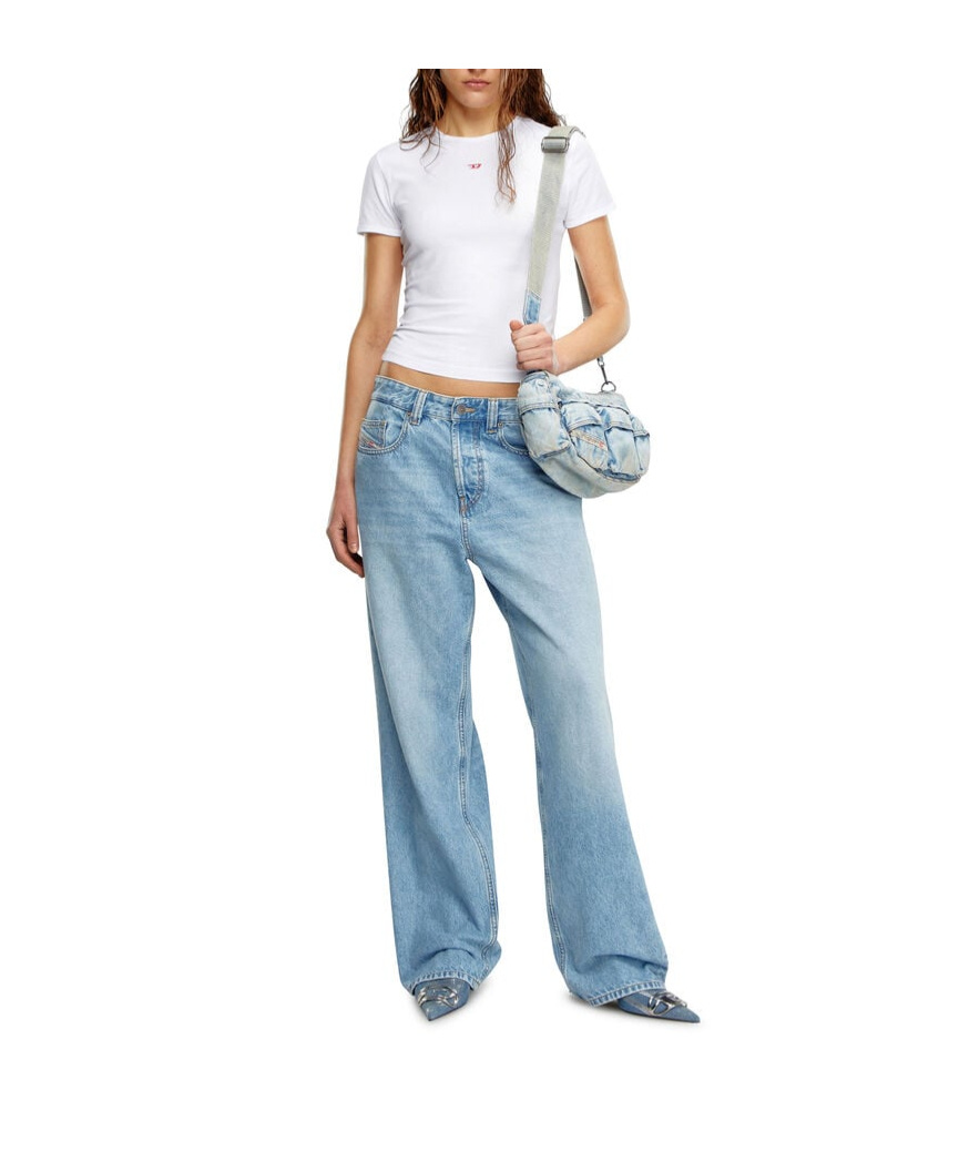 Diesel T-ele-long-d T-shirt In White