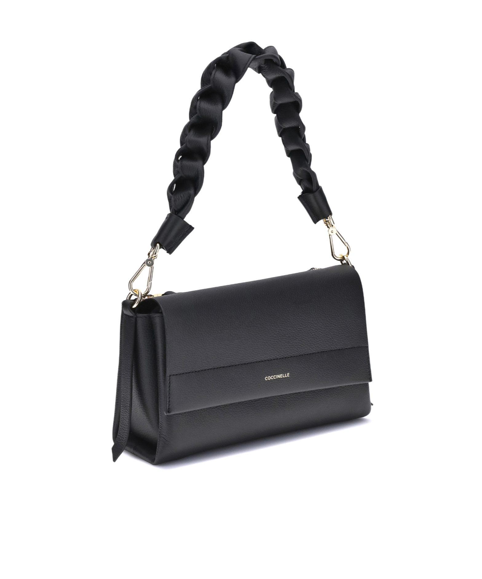 Coccinelle Borsa A Spalla In Pelle Double Boheme Grana Double Small In Purple