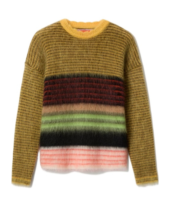 La Doublej Brera Striped Mohair-blend Sweater In Multi