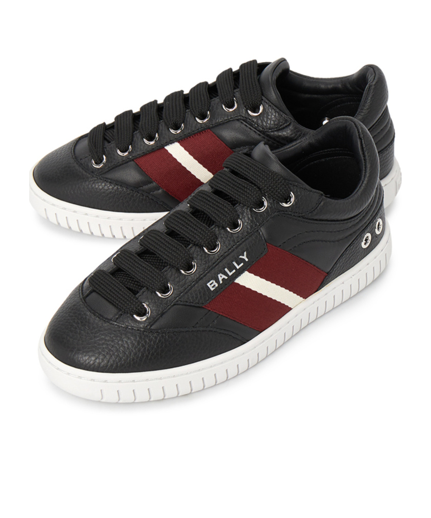 Shop Bally Round-head Sneakers In Black