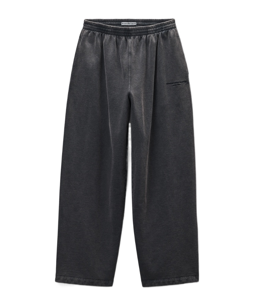 Alexander Wang Elastic-waist Track Pants In Gray