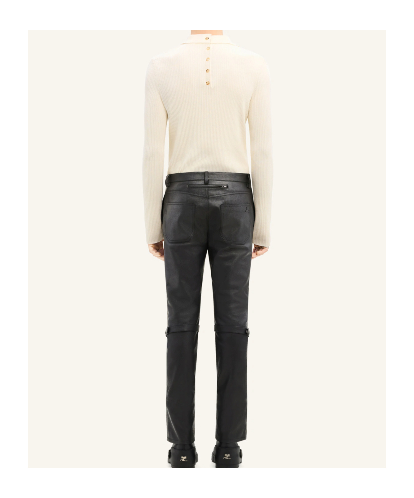 Courrèges Logo-embroidered Ribbed Jumper In White