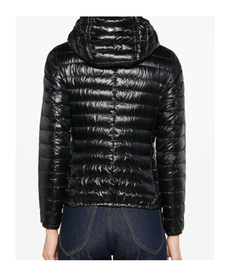 Herno Long-sleeved Down Jacket In Black