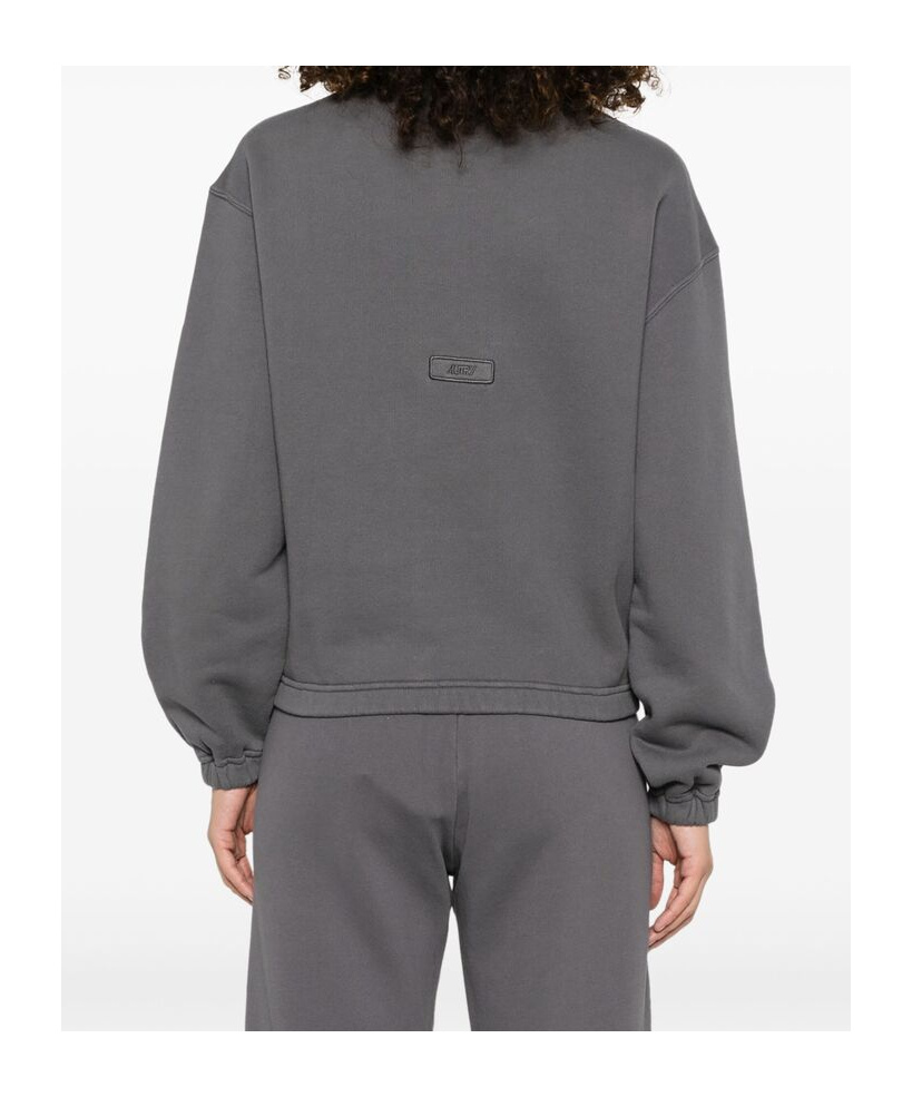 Shop Autry Jersey-texture Sweatshirt In Gray