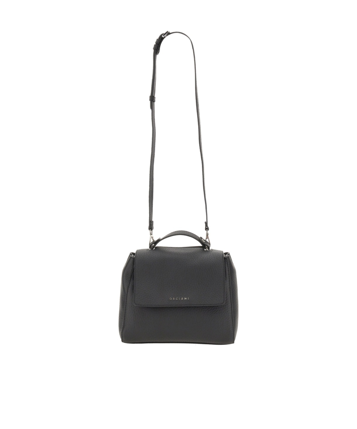 Orciani Sveva Soft Medium Bag Black In Black