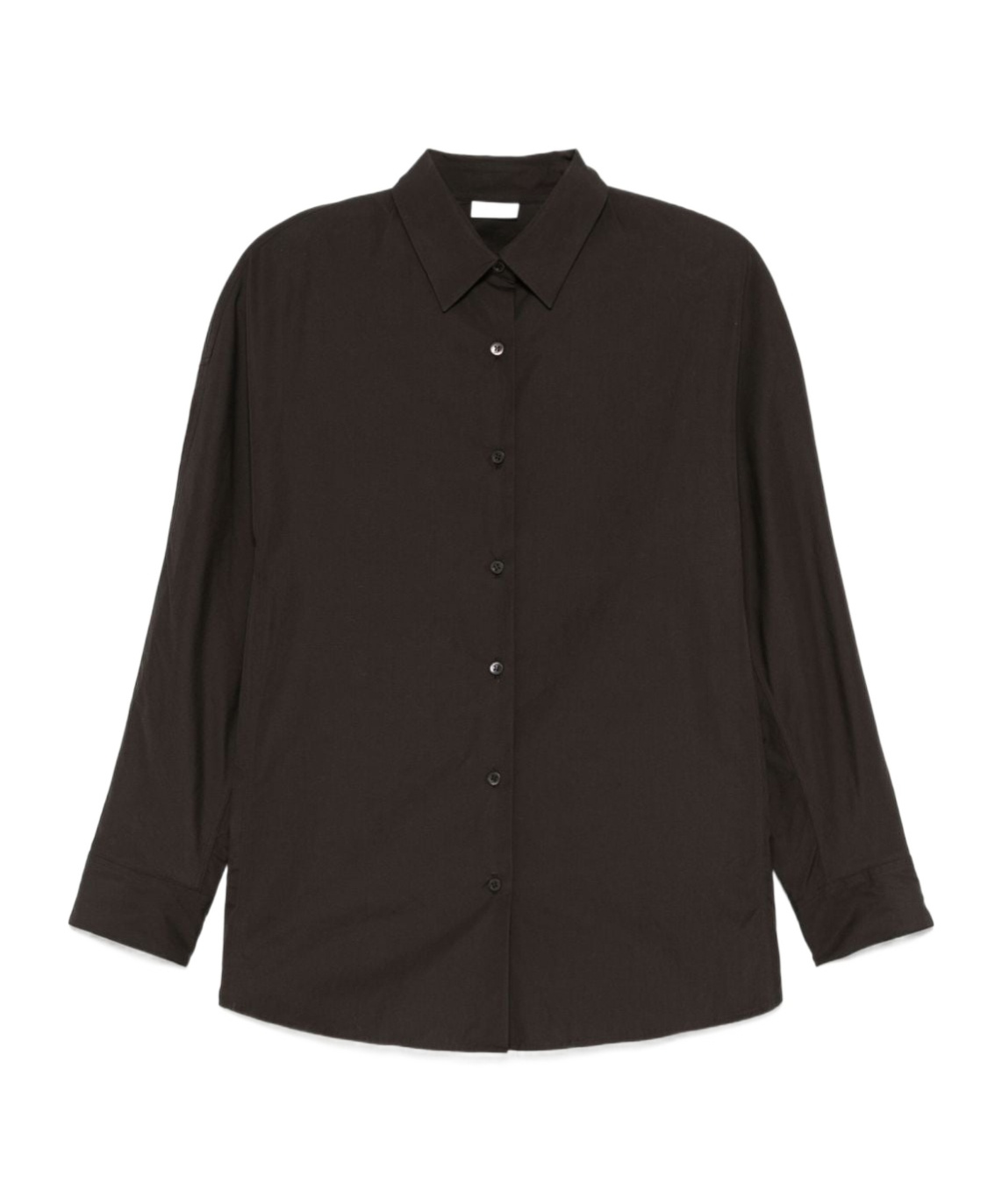 Dries Van Noten Large Outline Poplin Shirt In Black
