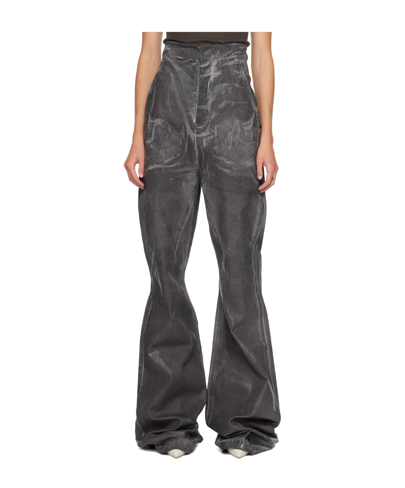 Rick Owens Drkshdw Concordians Dirt Bolan Jeans In Gray