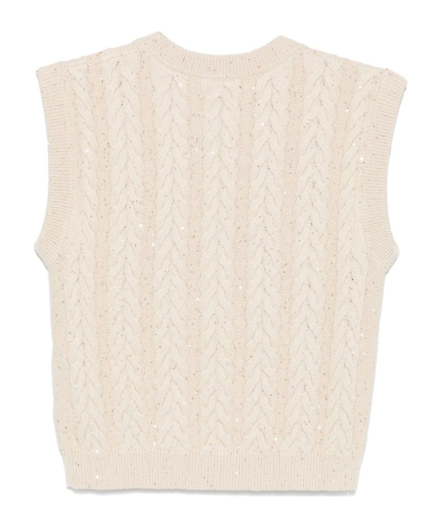 BRUNELLO CUCINELLI SEQUIN-EMBELLISHED VEST
