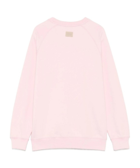 Shop Msgm Logo-print Sweatshirt In Bubblegum Pink