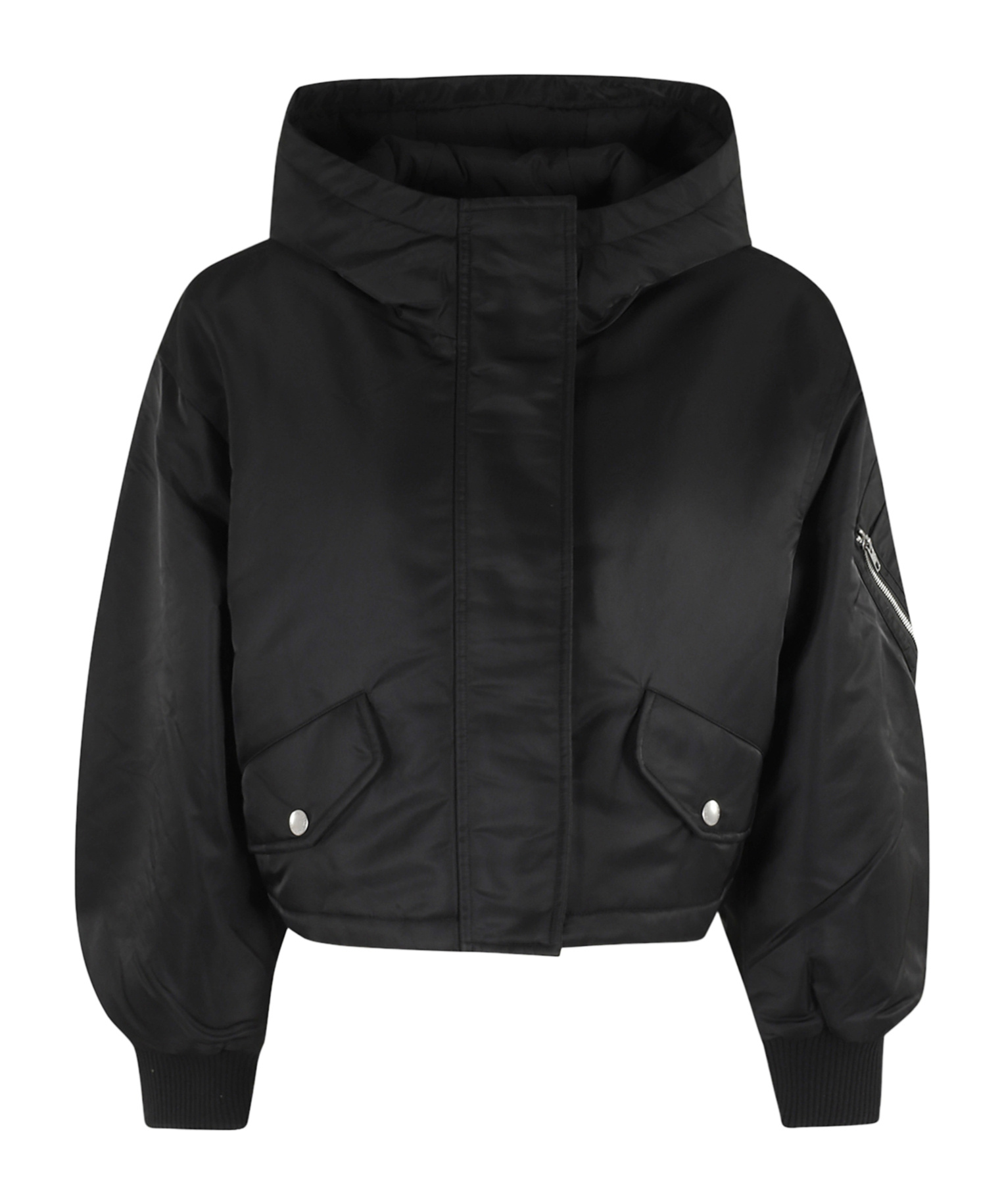 Stand Studio Hooded Long-sleeved Casual Jacket In Black