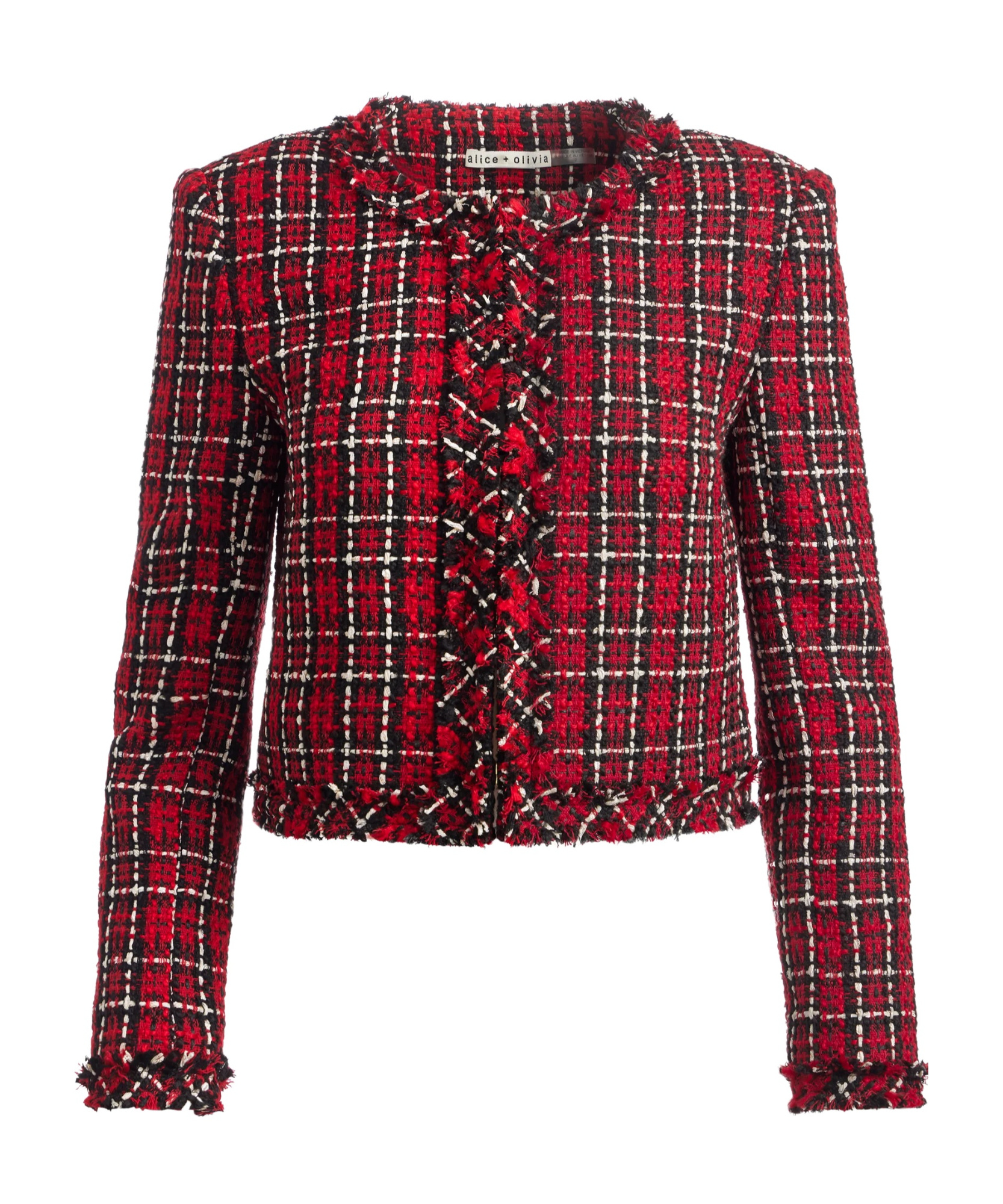 Shop Aliceolivia Checked Casual Jacket In Red