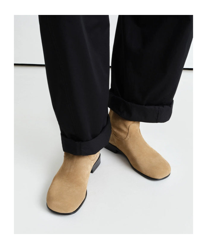 Lemaire Beige Soft Workwear Boots In Kraft Beige