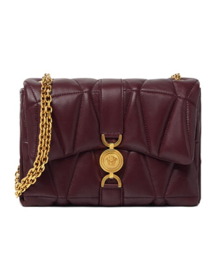 Versace Medusa Chain-linked Shoulder Bag In Brown