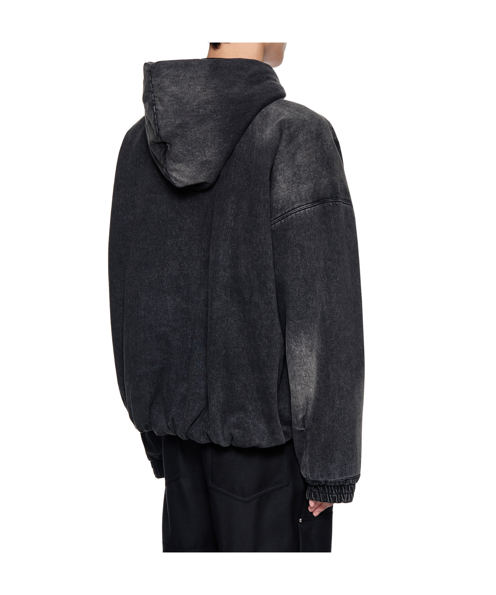 Wooyoungmi Zippered Denim Coat In Black