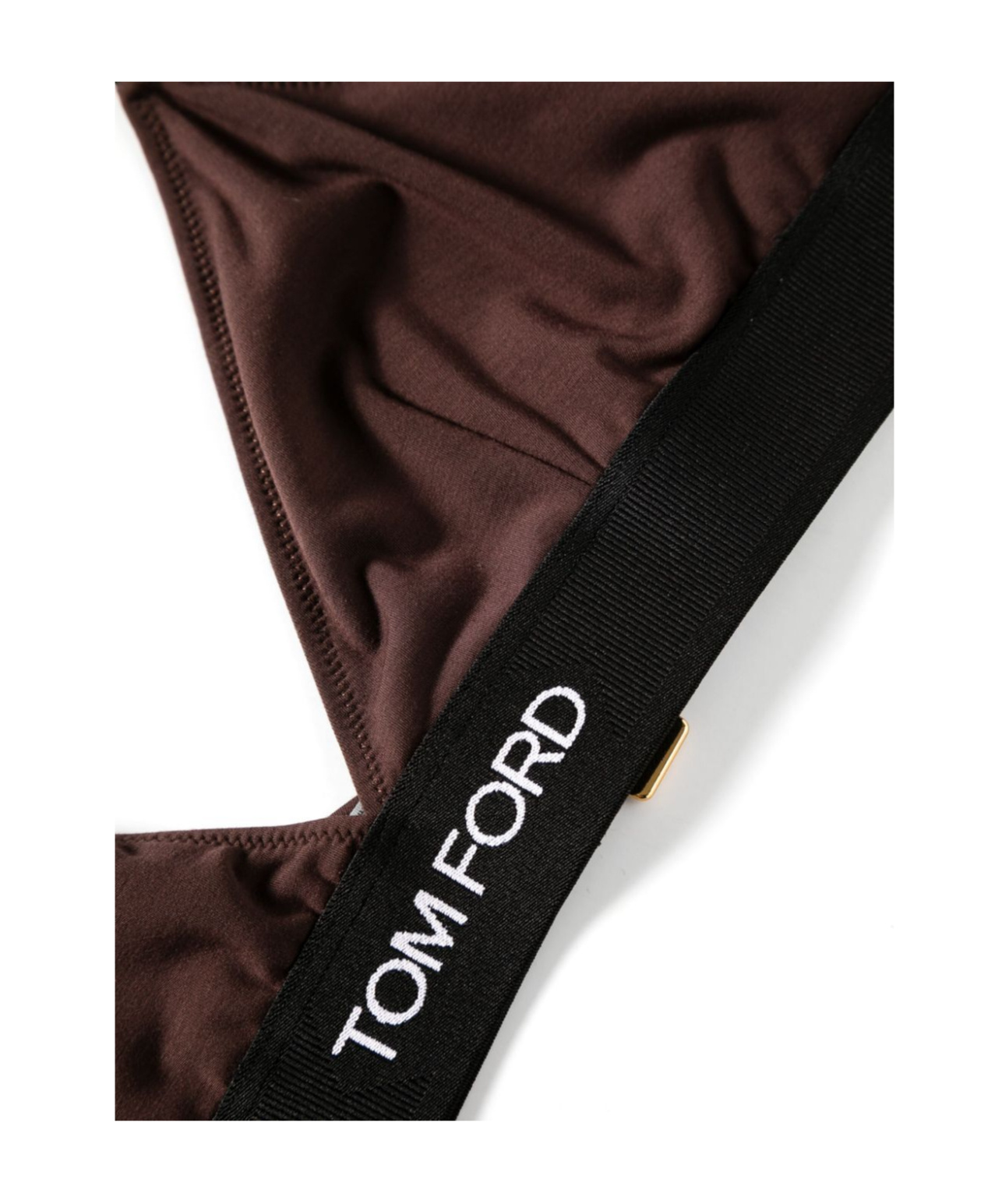 Tom Ford Logo Modal Jersey Triangle Bra In Black
