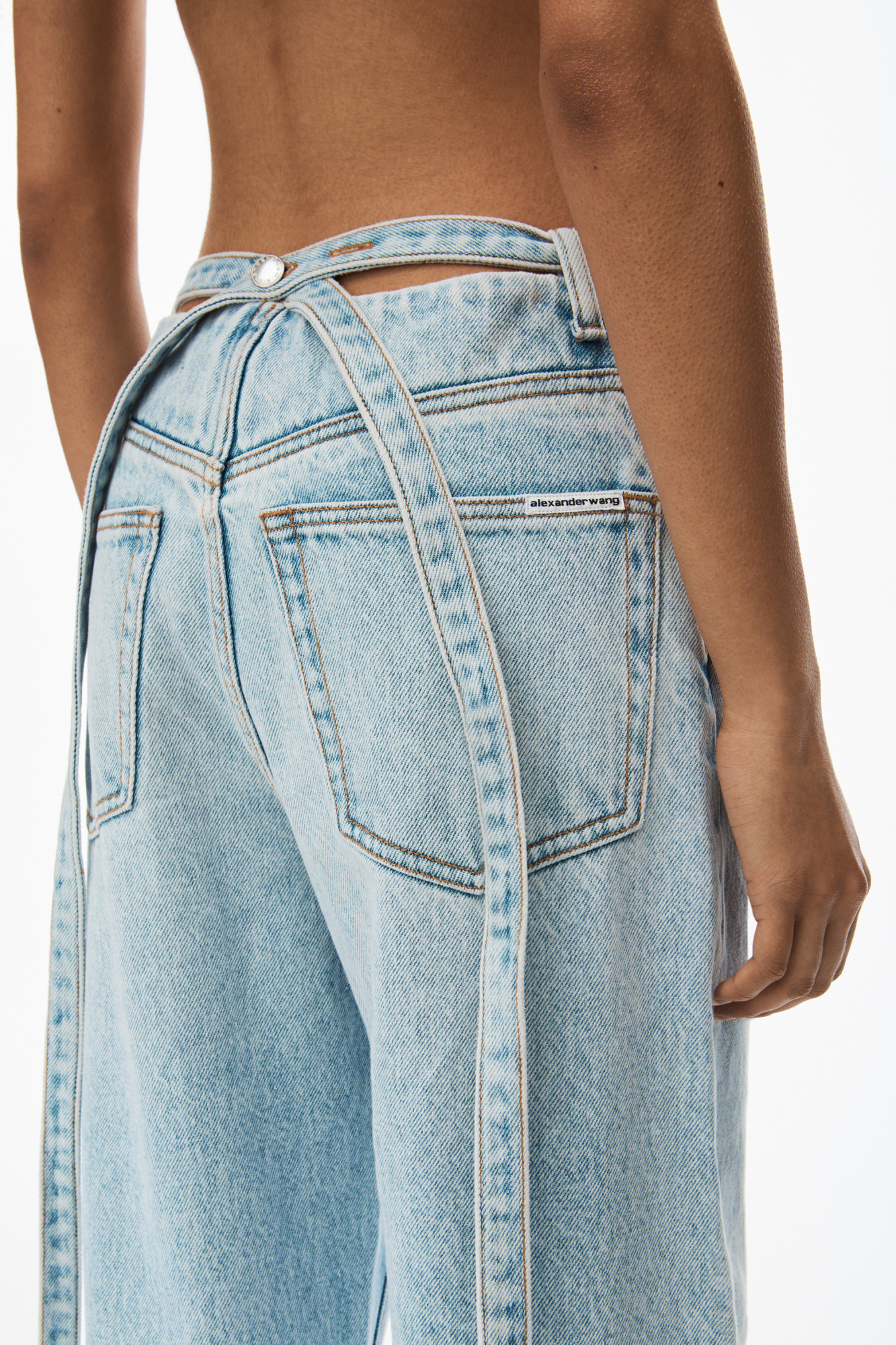 Alexander Wang Removable Waistband Harlan Jeans In Blue