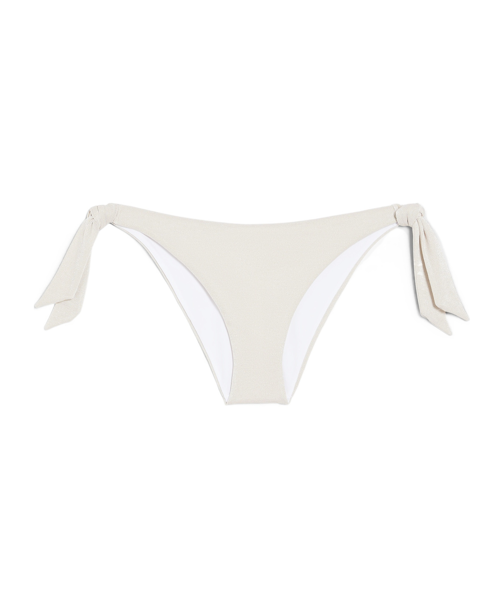 Max Mara Knitted Gold And Silver Bikini Swimsuit In White