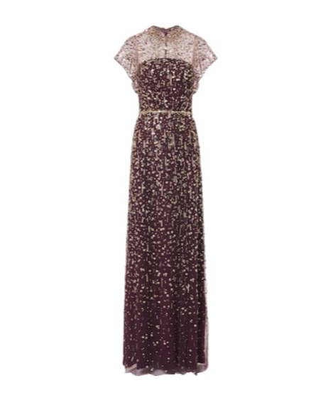 Jenny Packham Sequined Gown In Multi