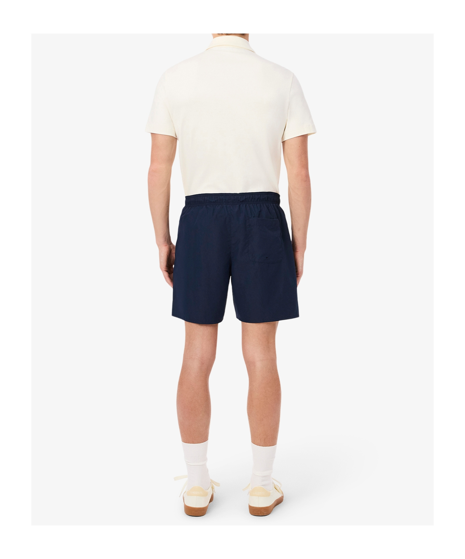 Shop Lacoste Monochrome Swim Shorts In Navy Blue/green