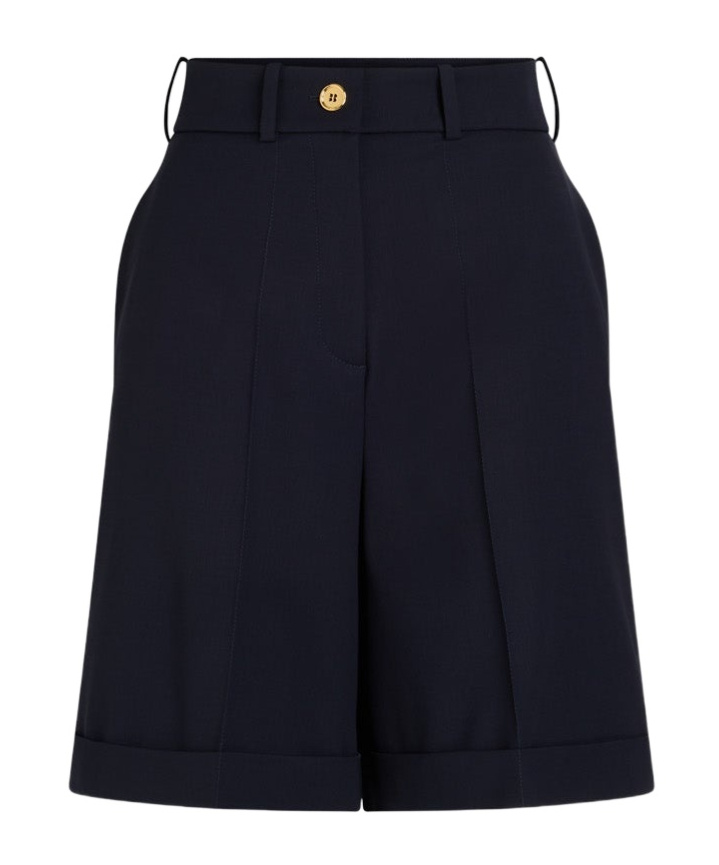 Patou Twill Bermuda Shorts In Black