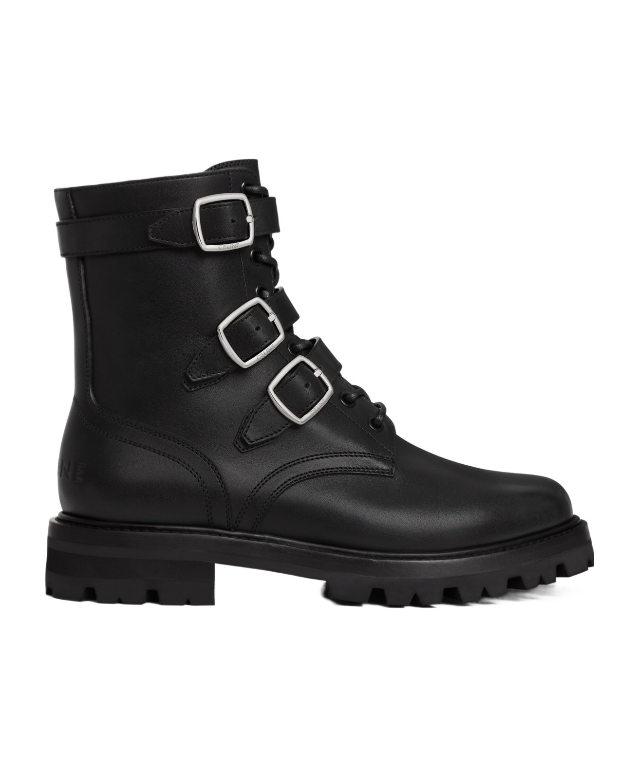 Celine Man Ankle Boots Black Size 9 Bull Skin In Black