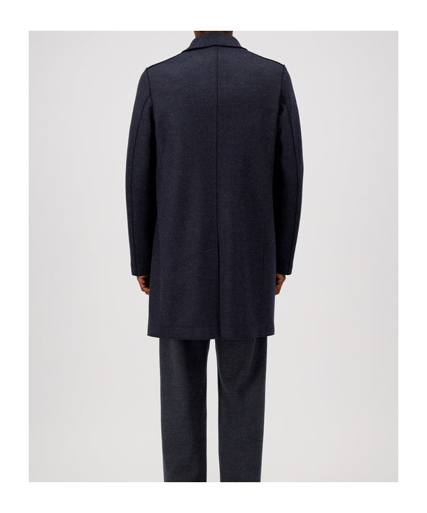 Harris Wharf London Boxy Coat Jacquard In Blue