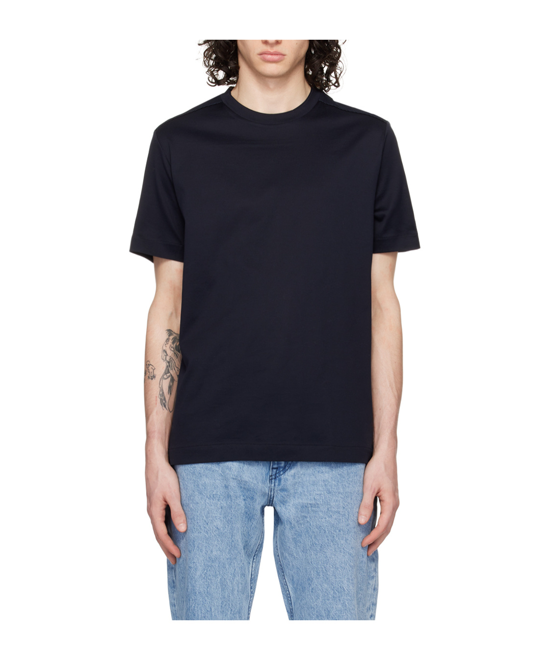 Hugo Boss Cotton-ripstop Regular-fit T-shirt With Plain Trims In Burgundy