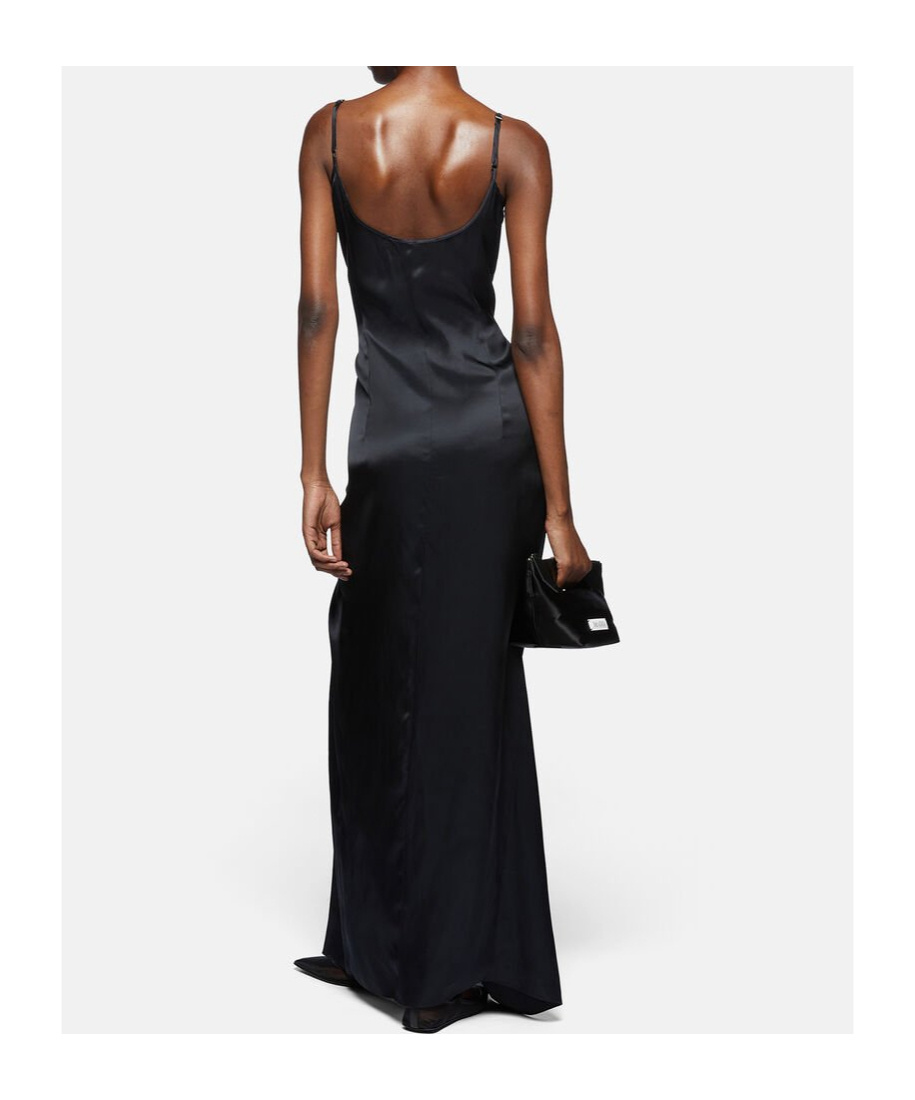 Shop Attico The Ruched Detailed Maxi Dress In Black