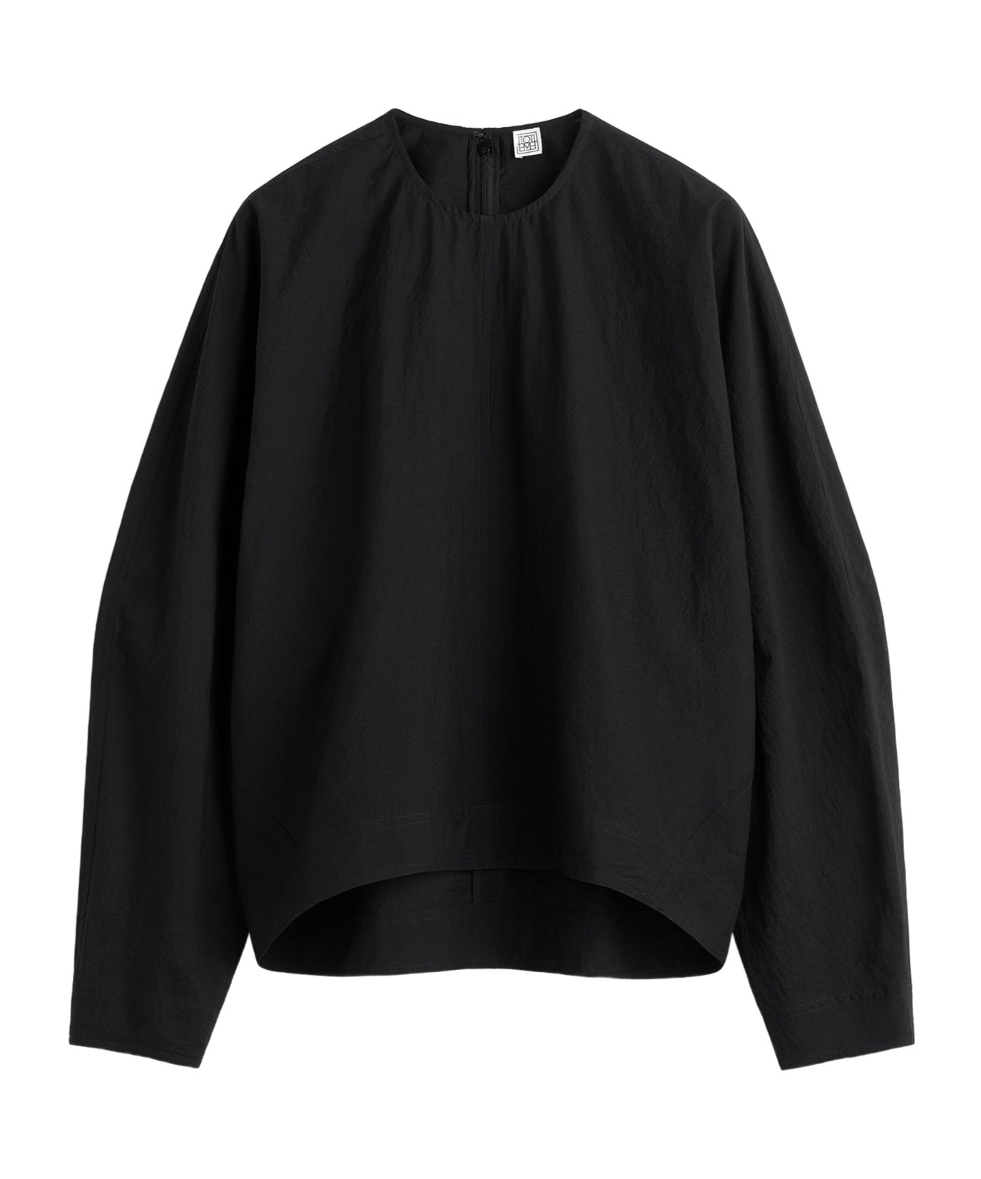 Totême Round-collar And Long-sleeved Top In Black