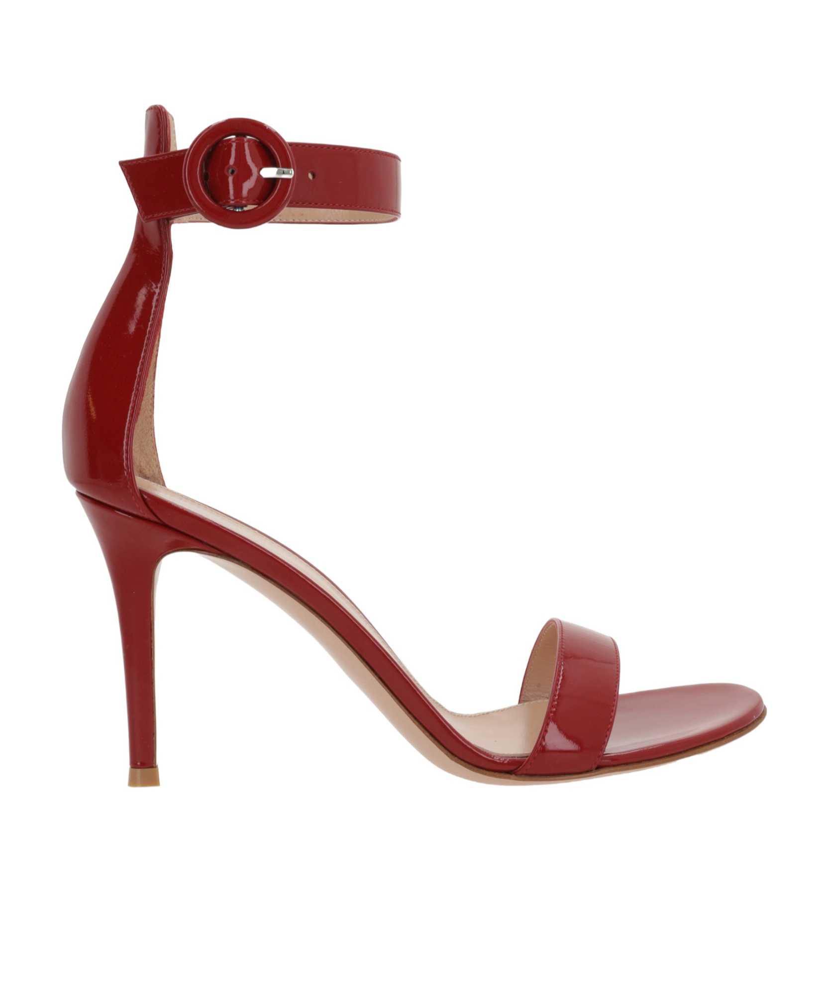 Shop Gianvito Rossi Portofino Ankle Strap Sandals In Red
