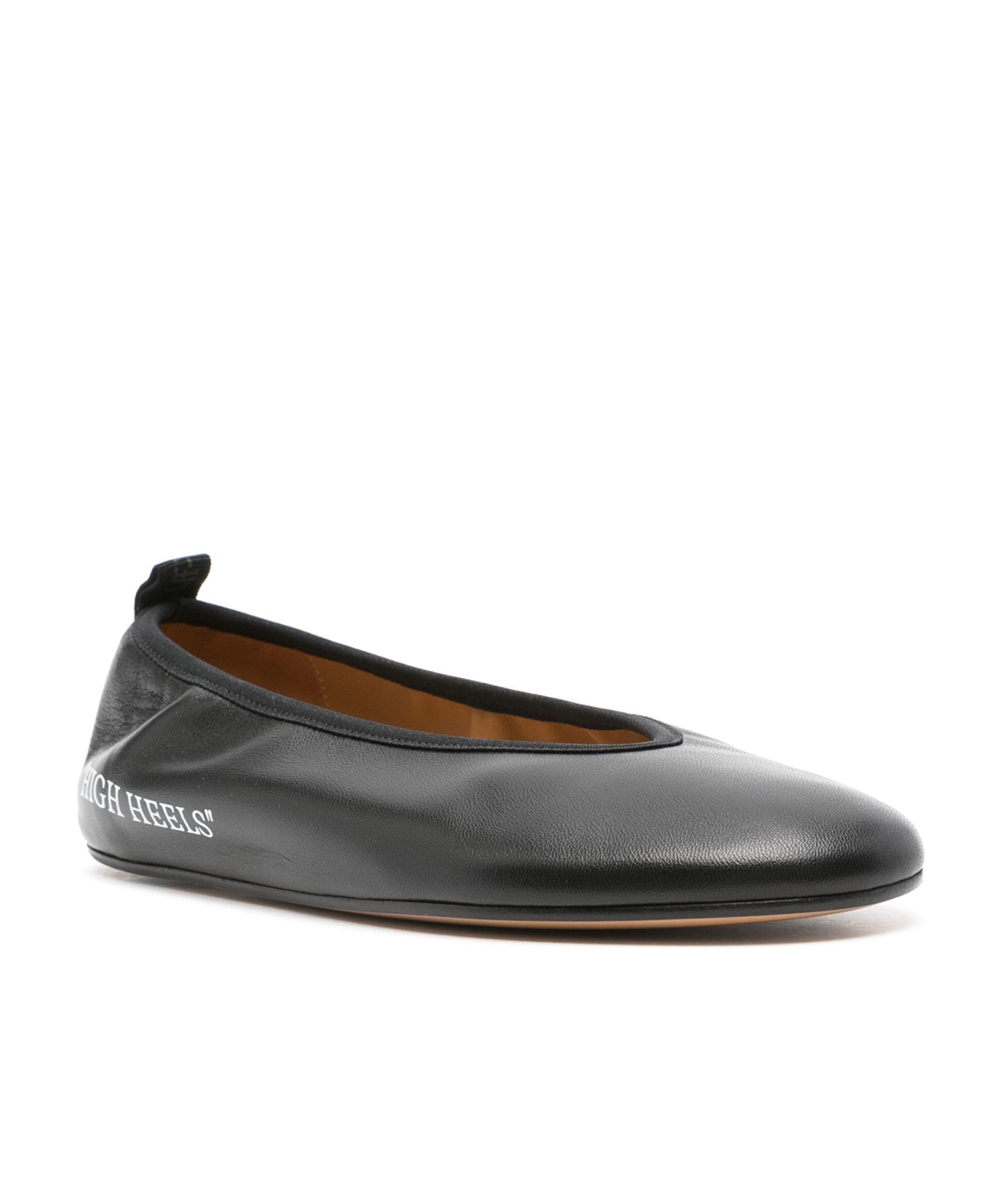 Shop Off-white High Heel Ballerinas In Black