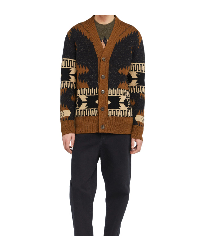 Alanui Dreamscape Icon Geometric-pattern Cardigan In Multi