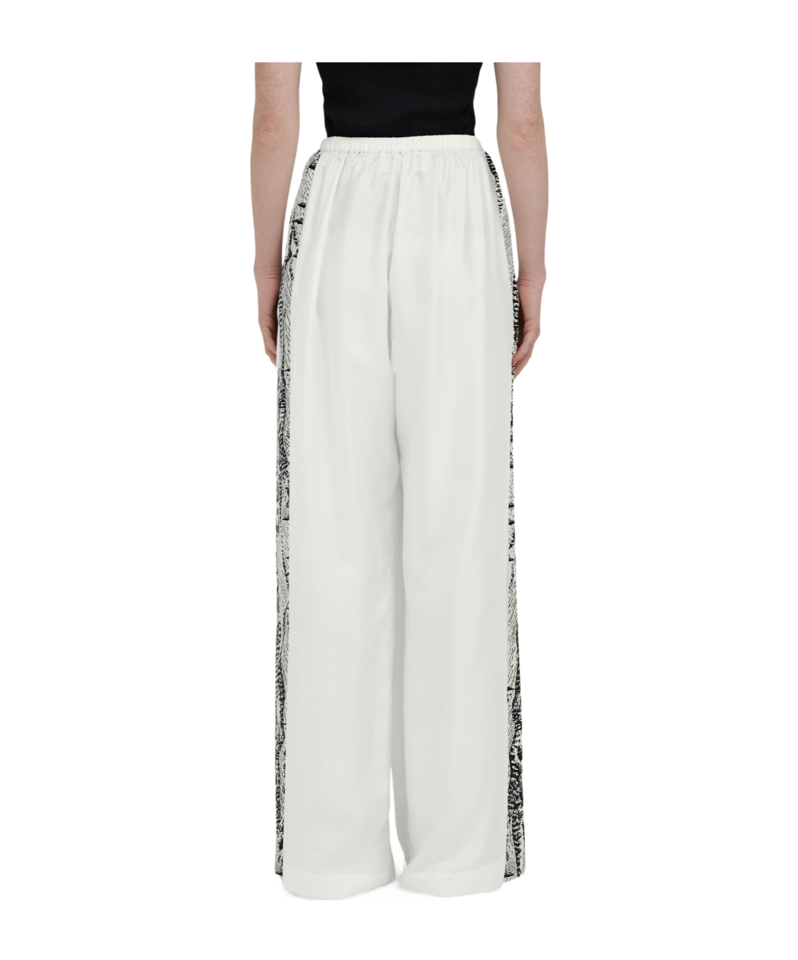 Ferragamo Back To Earth - Silk Trouser In White