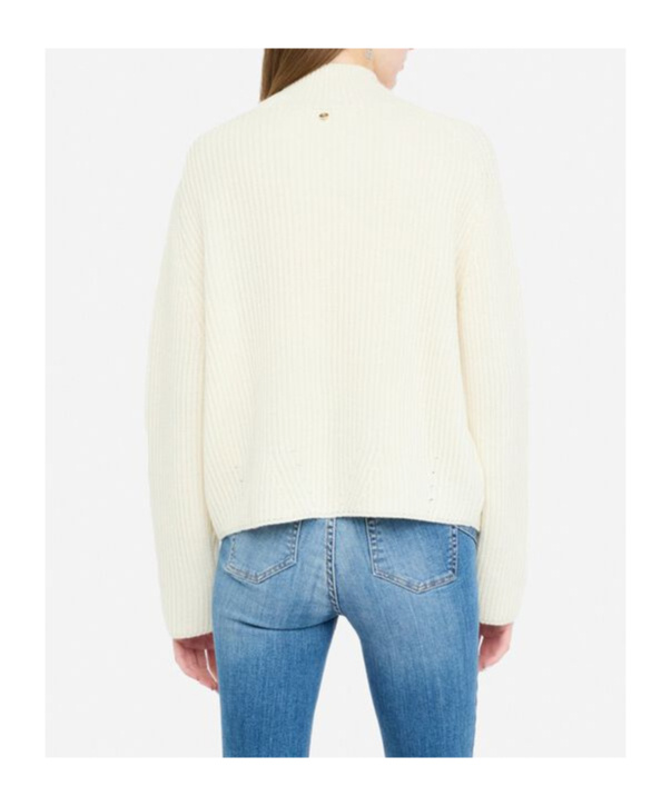 Liu •jo Logo Detail Sweater In Neutral