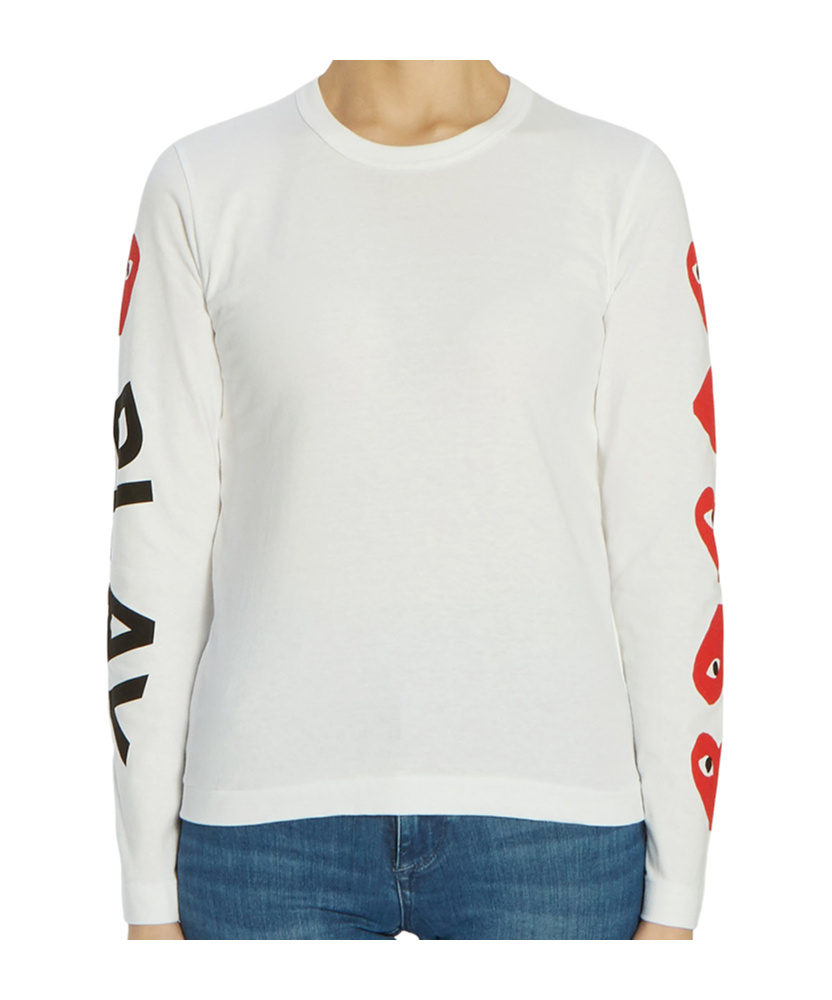 Comme Des Garçons Play Long-sleeved T-shirt In Multi
