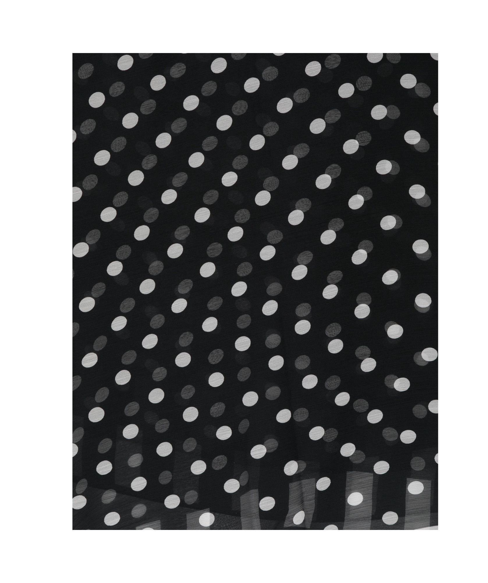 Dolce & Gabbana Polka-dot Silk Scarf In Black
