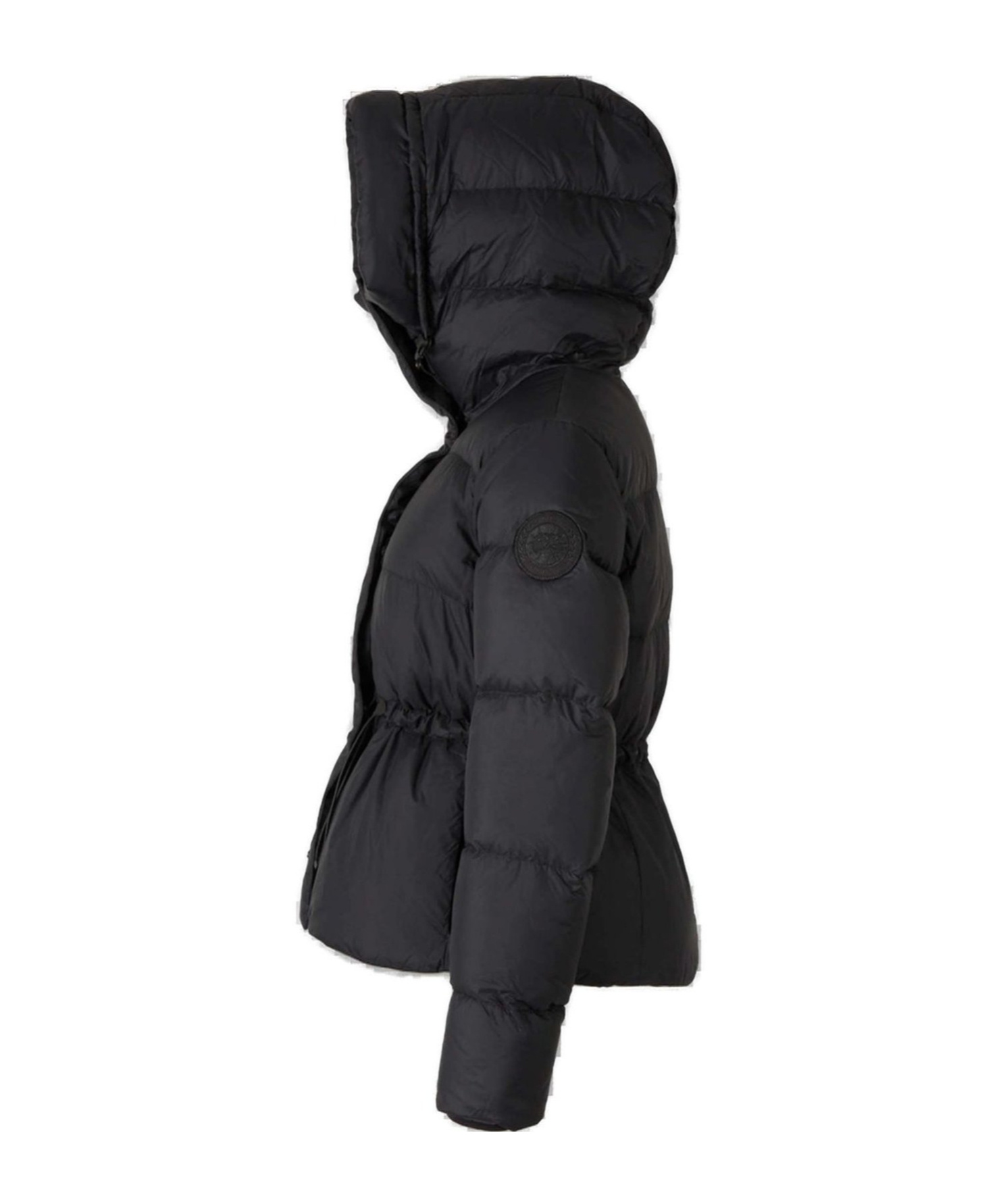 Canada Goose Drawstring Waist Down Jacket In Black
