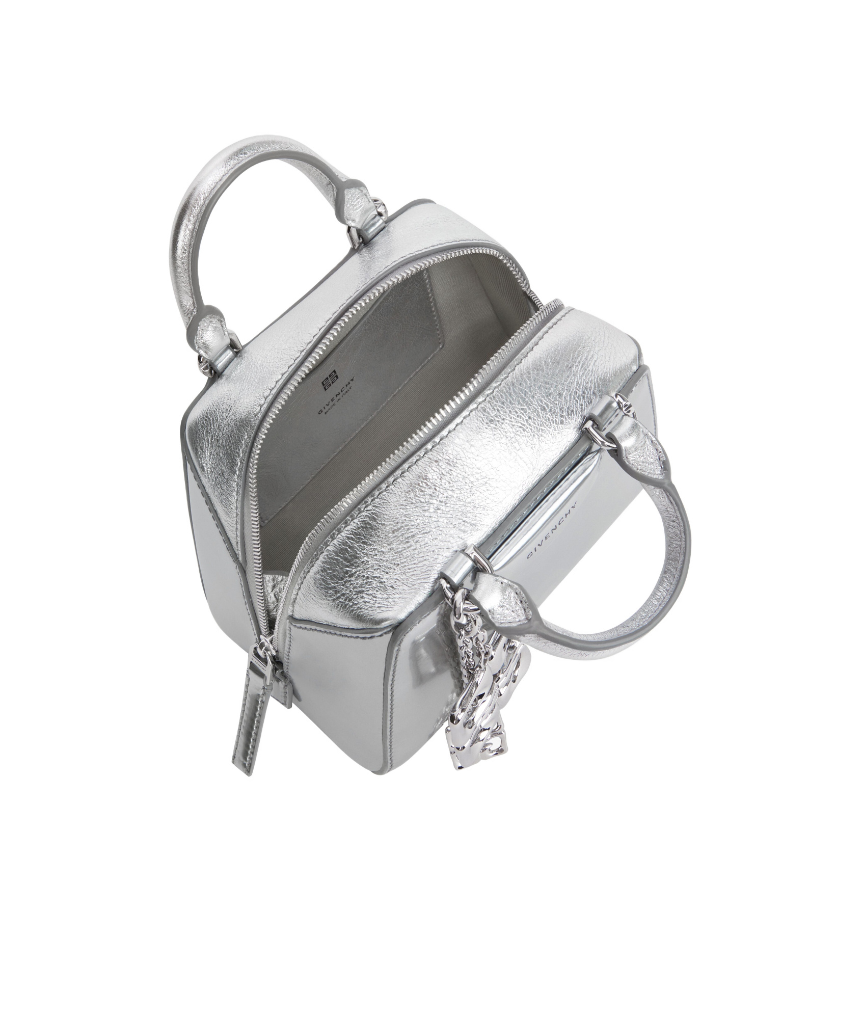 Givenchy Nano Antigona Cube Shoulder Bag In Gray