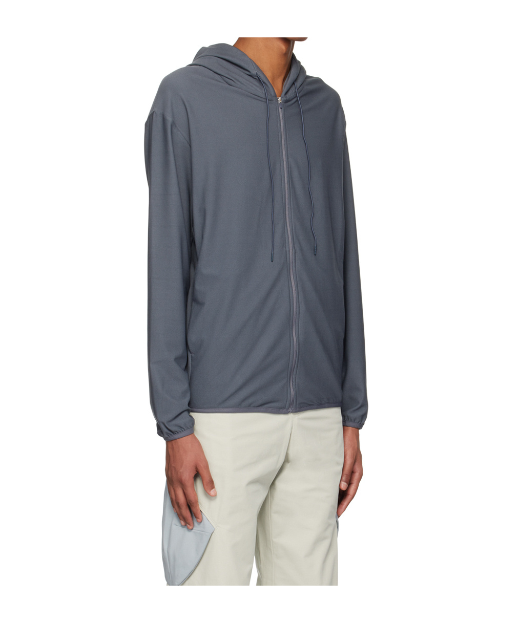 Post Archive Faction (paf) Ssense Exclusive Gray 5.0 Center Hoodie In Gray