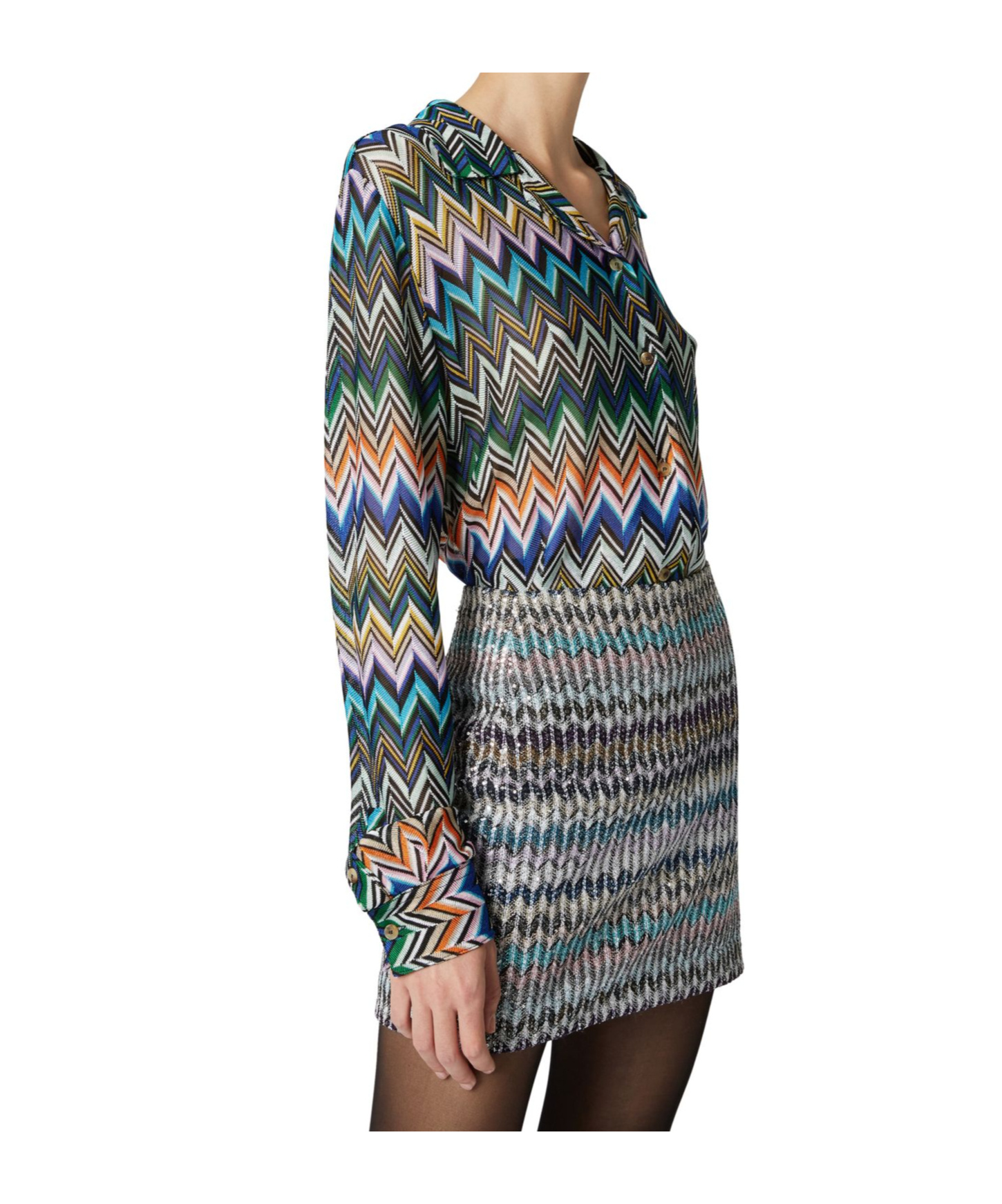 Shop Missoni Sequined Skirt In Multicolor