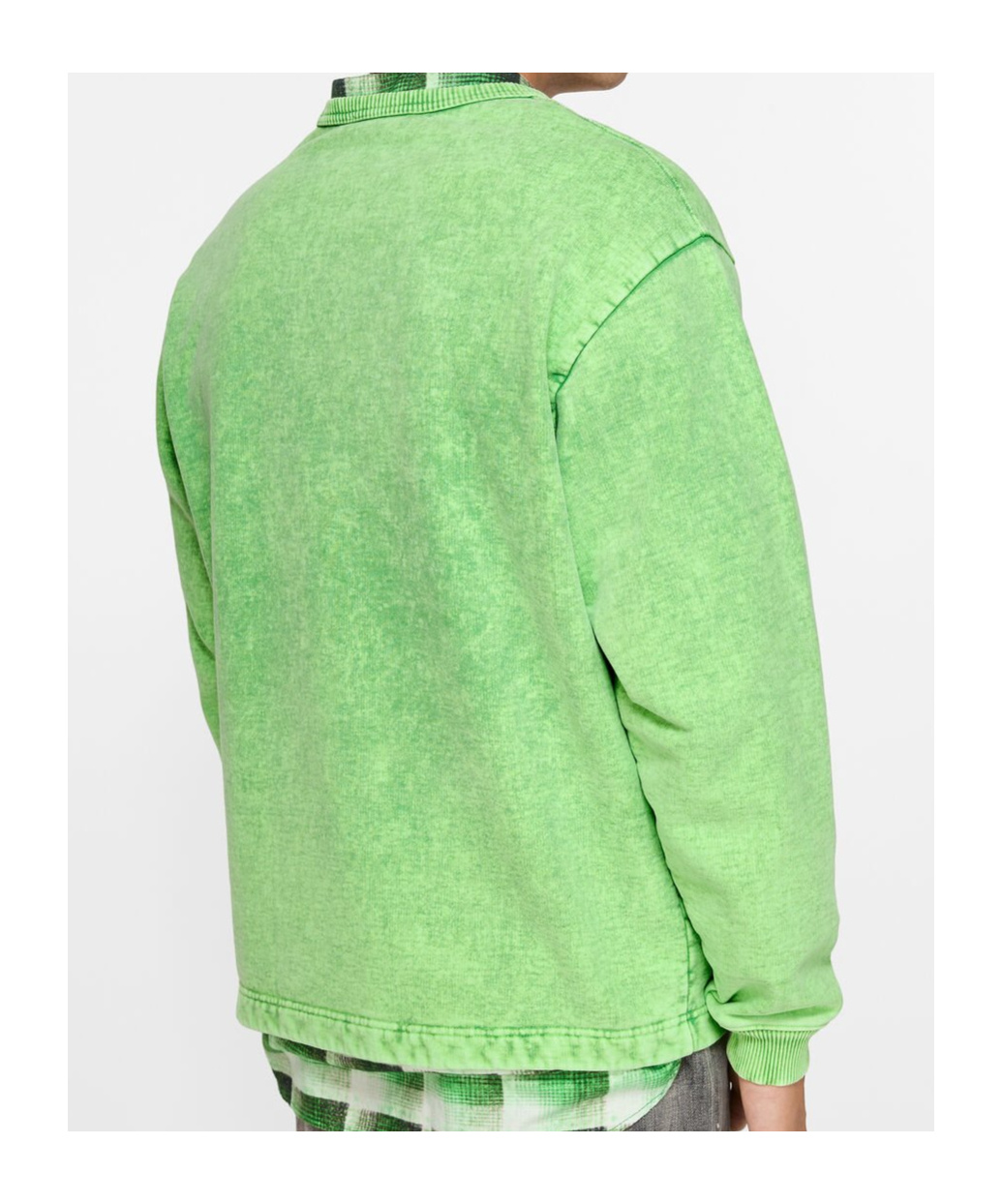 Acne Studios Logo Stud Sweater In Green