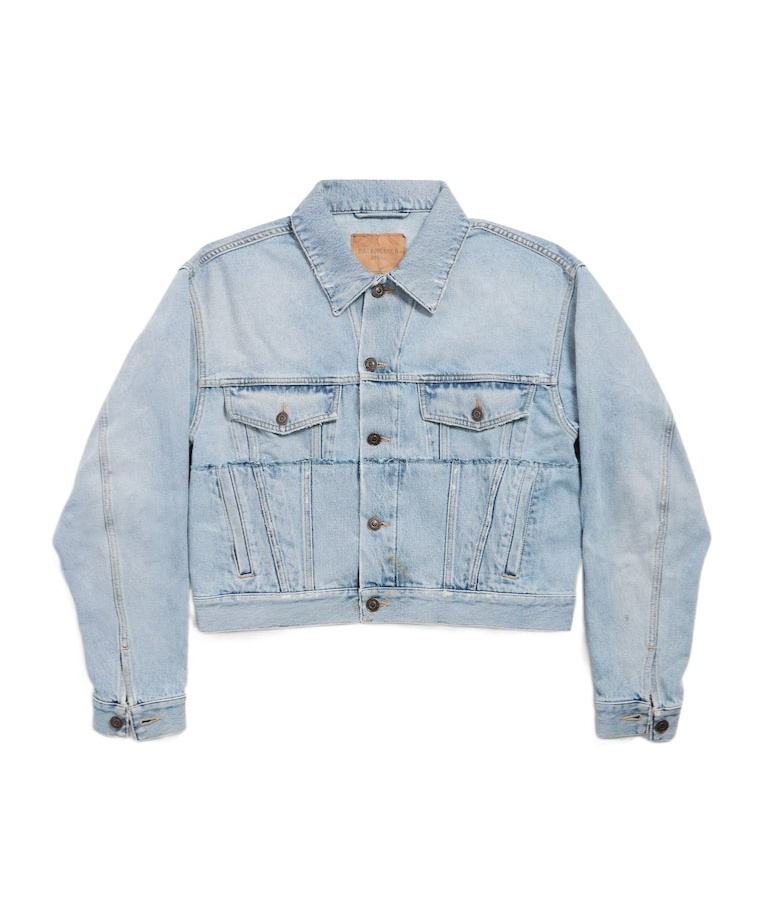 Balenciaga Collared Regular Jacket Long Sleeves Pockets In Gray