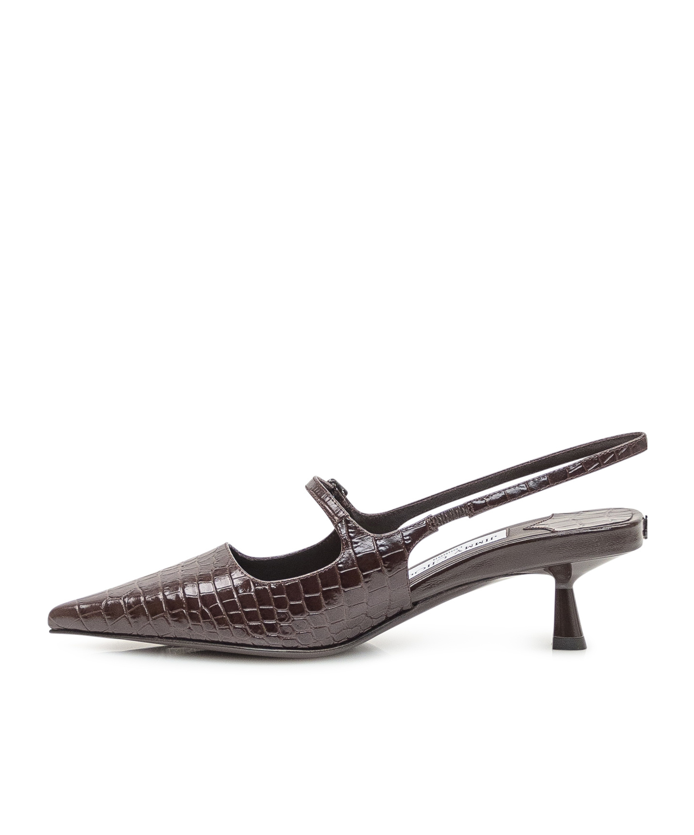 Jimmy Choo 45mm Didi Slingback Leather Pumps In Brown